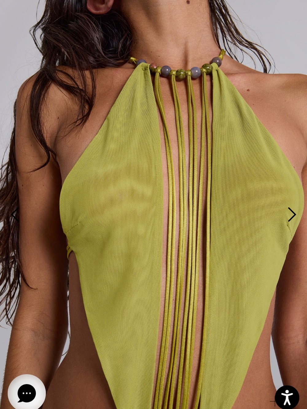 Jaded London Lime Green Backless Ruched Maxi Dress - Picture 6 of 6